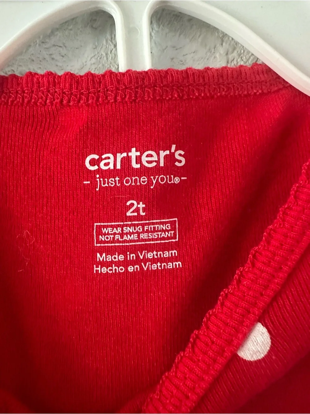 Carter's Toddler Red Santa Polka Dot Two-Piece Pajama Set